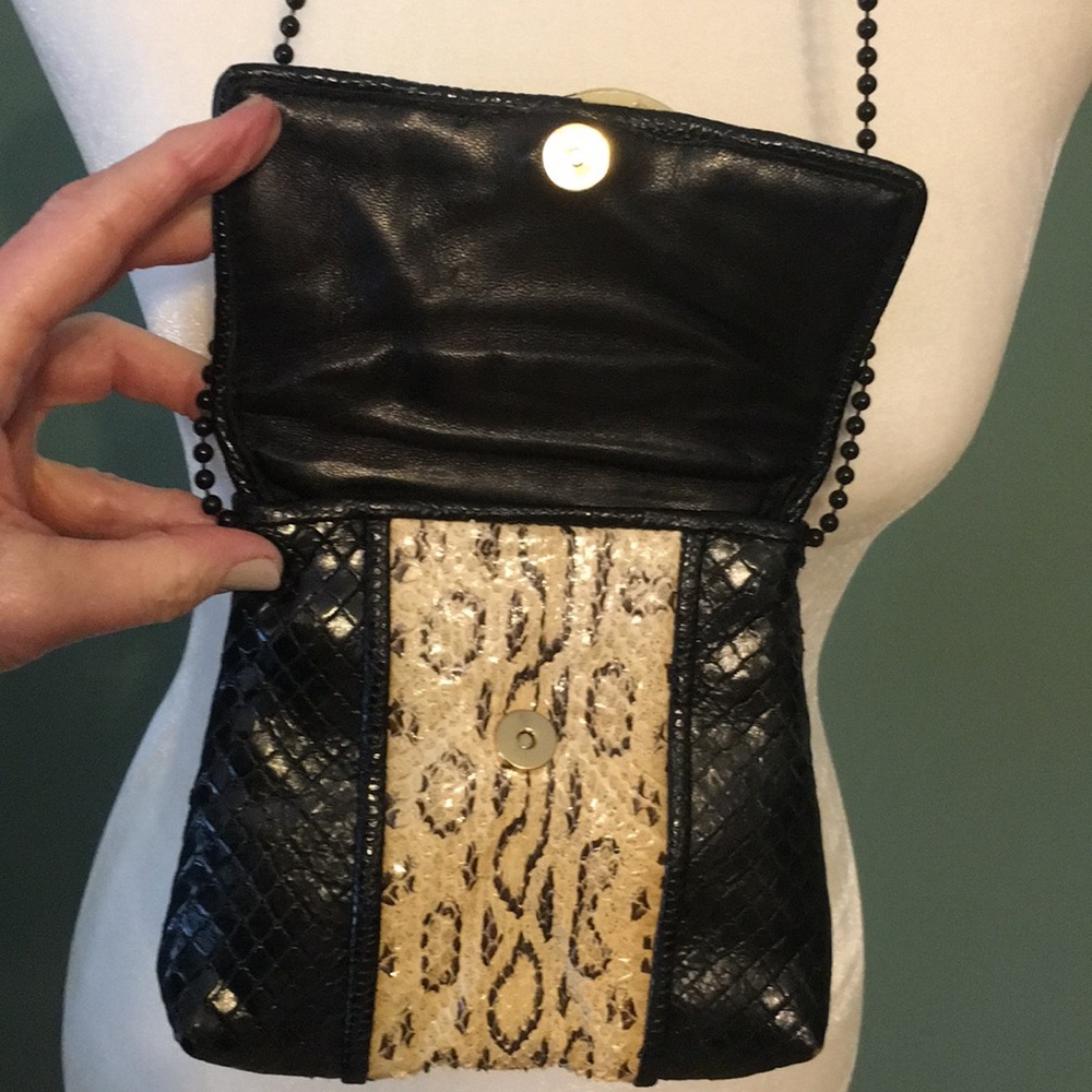 Vintage Python Leather Handbag - image 4